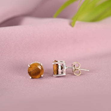Tiger’s Eye Stud Earrings