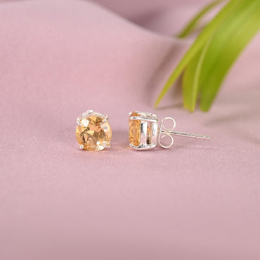 Citrine Stud Earrings