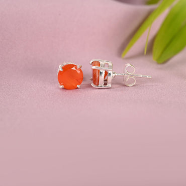 Carnelian Stud Earrings