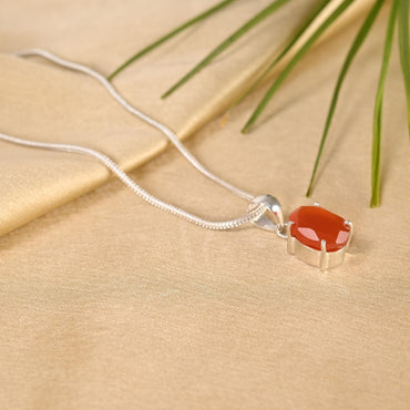 Oval Cut Carnelian Pendant