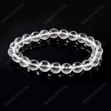 Diamond Cut Clear Quartz Bracelet