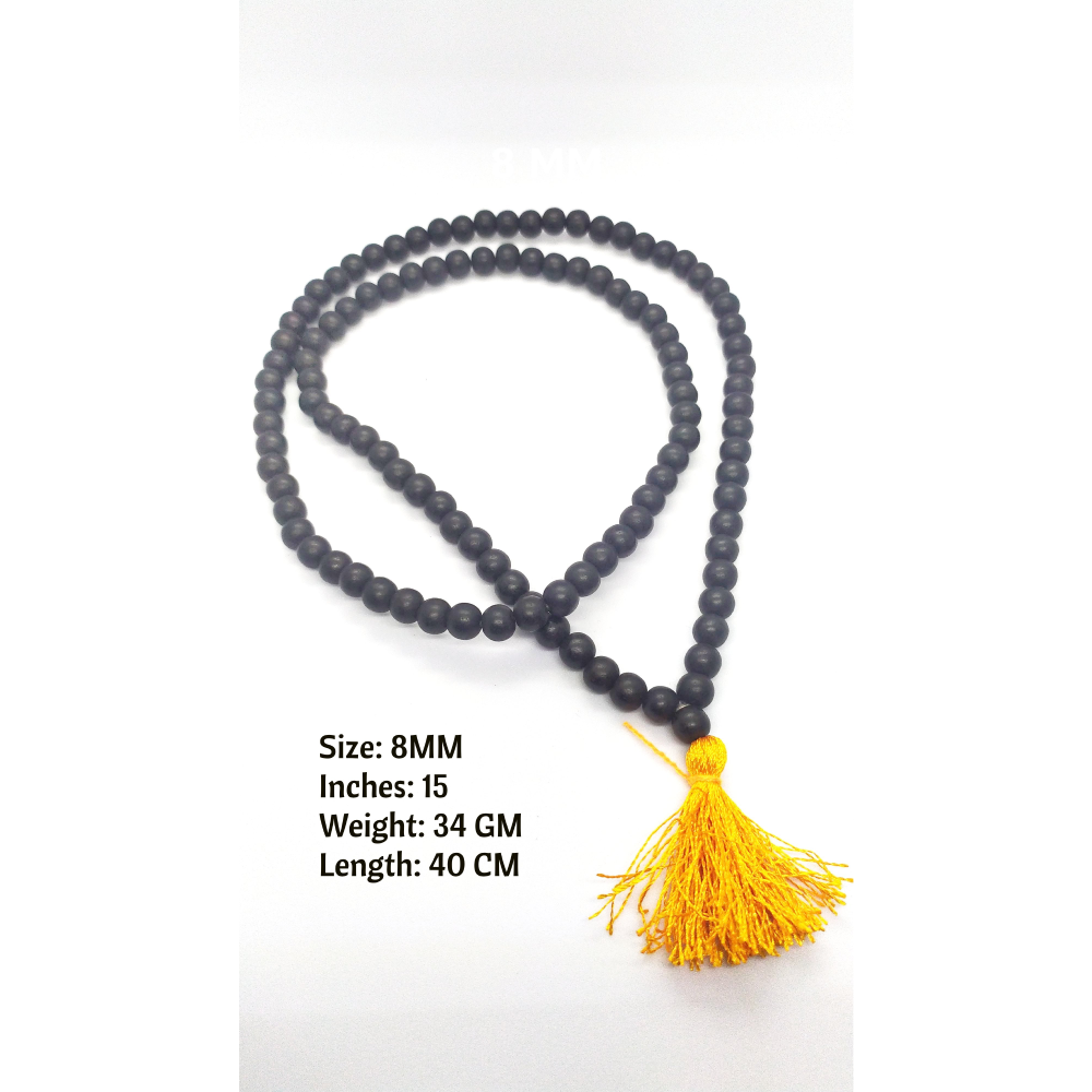 Original Karungali Malai (Ebony wood Mala) 108 Beads 6MM, 8MM,10MM With GOVT. Certificate
