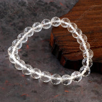 Diamond Cut Clear Quartz Bracelet